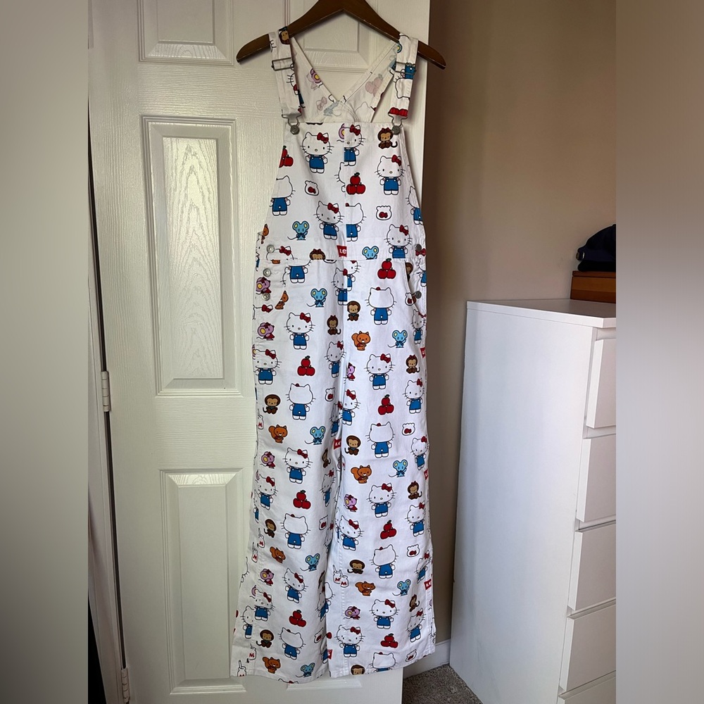 Hello Kitty x Levi’s wide leg overalls
